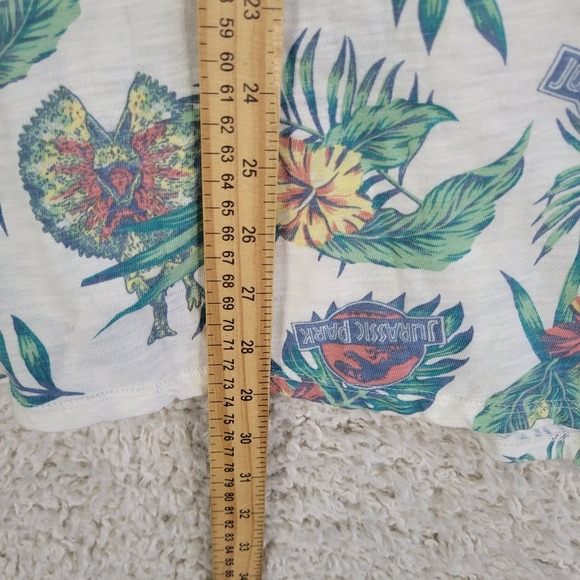 Jurassic World Shirt Men's 2XL‎ Hawaiian Floral Jurassic Park Universal Official - Picture 5 of 7